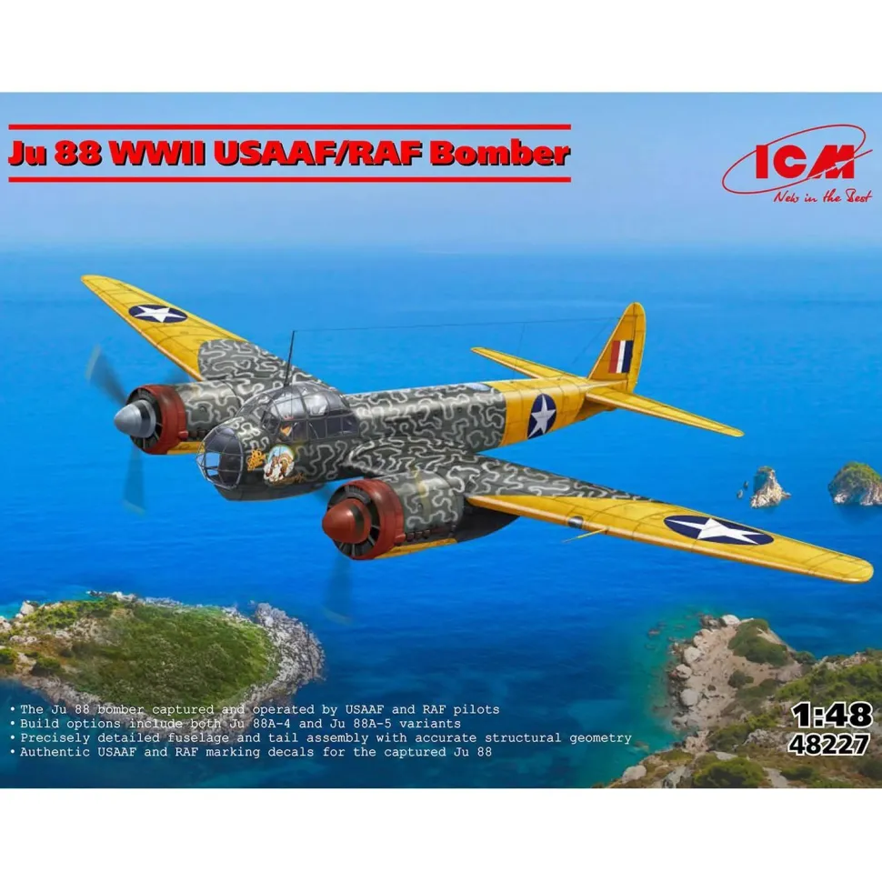 Maquette avion : bombardier Ju 88 WWII USAAF/RAF - ICM