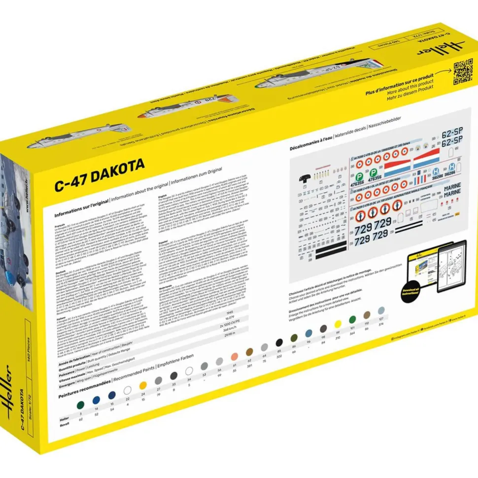 Maquette avion : C-47 DAKOTA - Heller