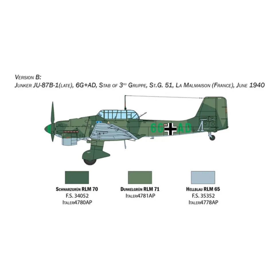 Maquette avion : Junkers Ju87B Stuka - Italeri