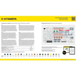 Maquette Avion : STARTER KIT - C-47 DAKOTA - Heller
