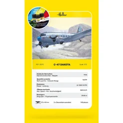 Maquette Avion : STARTER KIT - C-47 DAKOTA - Heller