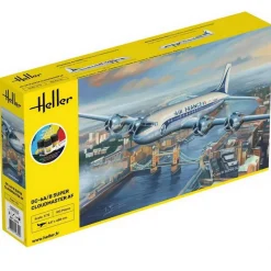 Maquette avion : STARTER KIT - DC6 Super Cloudmas - Heller