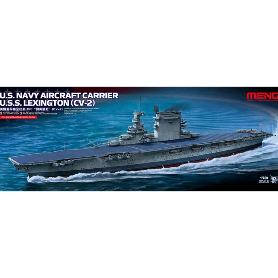 Maquette avion : U.S Navy Aircraft Carrier U.S.S Lexington - Meng