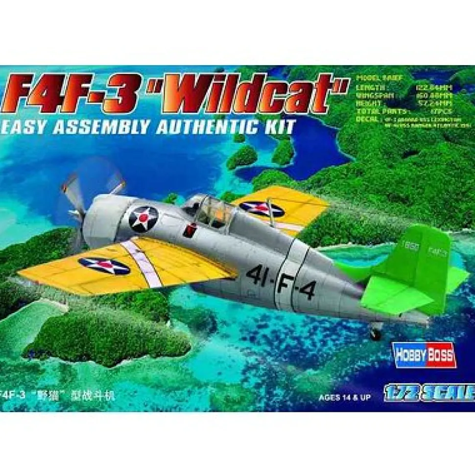 Maquette avion : F4F-3 Wildcat - Hobby Boss