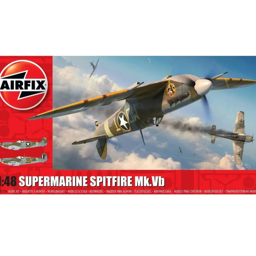 Maquette avion militaire : Supermarine Spitfire Mk.Vb - 1:48e - Airfix