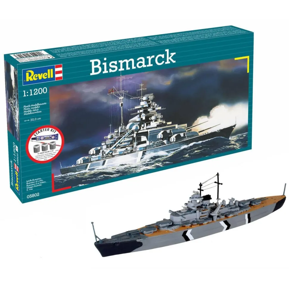 Maquette bateau : Kit de démarrage : Bismarck - Revell