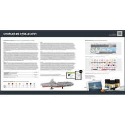 Maquette bateau : Starter Kit : Porte Avions Charles De Gaulle - Heller