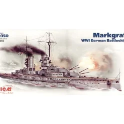 Maquette bateau : Cuirassé allemand Markgraf 1914 - ICM