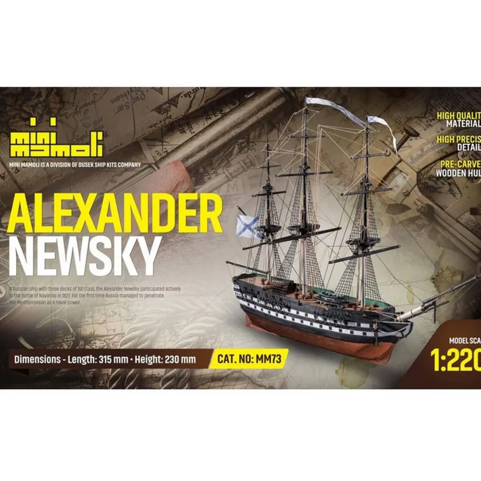 Maquette bateau en bois : ALEXANDER NEWSKY - Mamoli