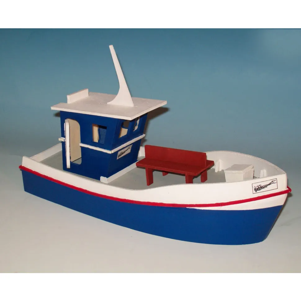 Maquette bateau en bois : Bateau de plongée - Soclaine