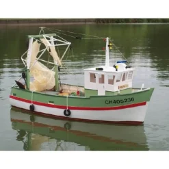 Maquette bateau en bois : Chalutier Grand-Vey - Soclaine