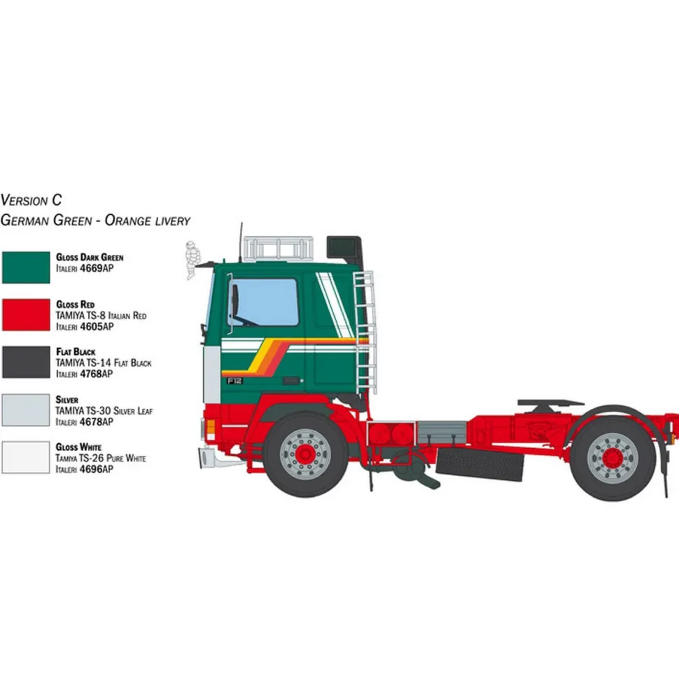 Maquette de camion : Volvo F12 Intercooler Low Roof - Italeri