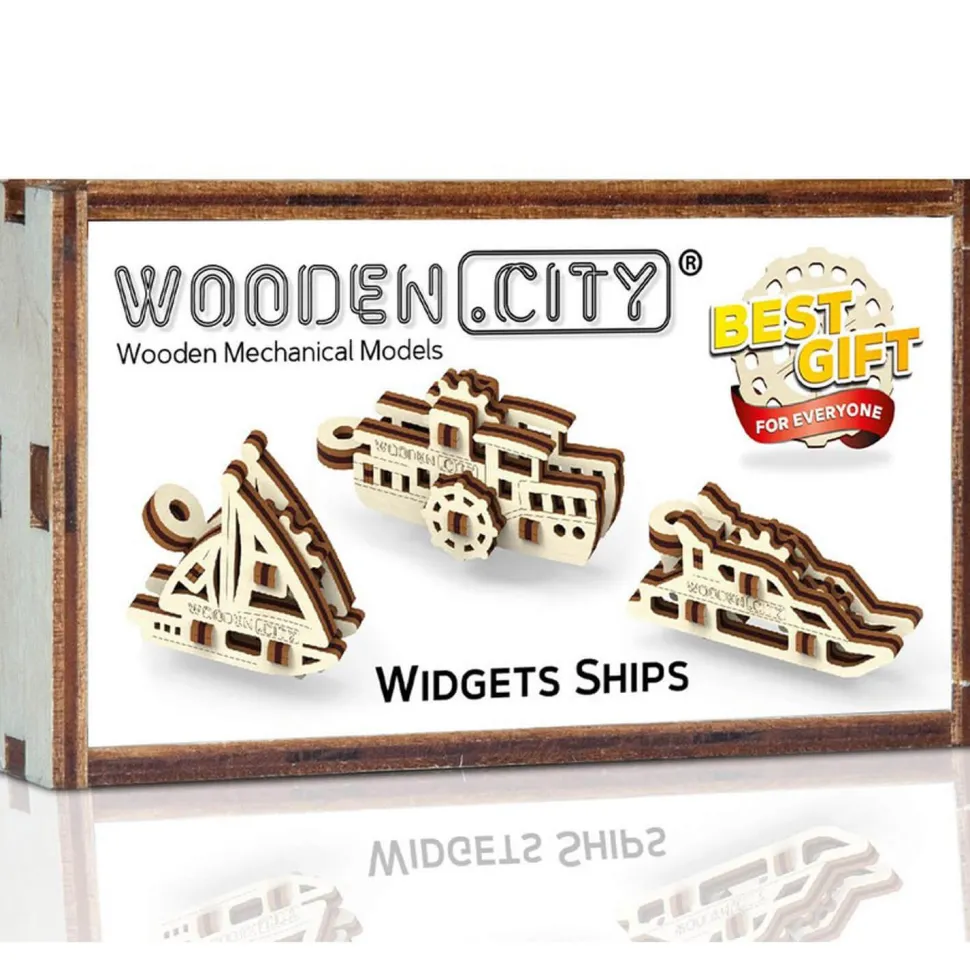 Maquette en bois : petits navires - Wooden City
