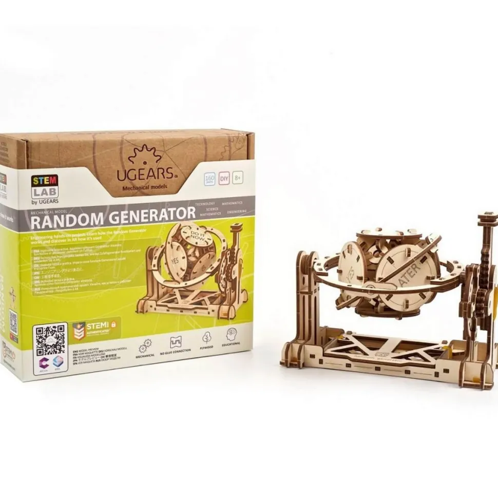 Maquette en bois : Ugears Stem Lab : Générateur aléatoire - Ugears