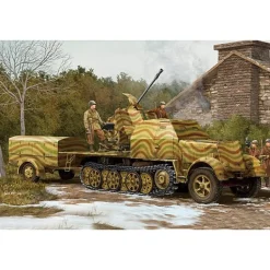 Maquette Half-track : 3.7cm Flak 43 auf Selbstfahrlafette : Sd.Kfz 7/2 - Trumpeter