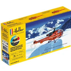 Maquette hélicoptère : Kit complet : ALOUETTE III Sécurité Civil - Heller