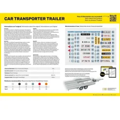 Maquette remorque : transport de véhicule - Heller