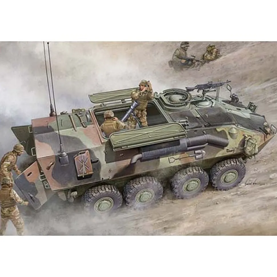 Maquette Véhicule blindé équipé d'un mortier LAV-M : US Marines Corps - Trumpeter