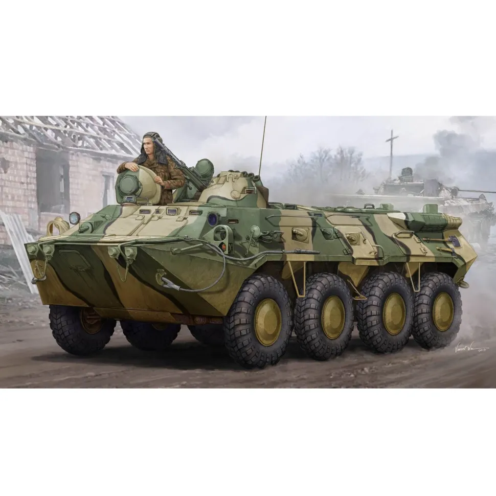 Maquette Véhicule de transport de troupes : BTR-80 APC (Fin de production) - Trumpeter