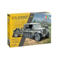 Maquette véhicule militaire et figurines : Sd.Kfz.10 avec obusier Le.IG 18 et équipage - Italeri