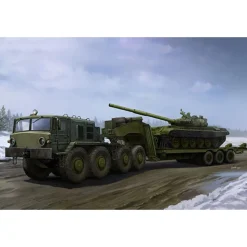 Maquette véhicule militaire : MAZ-537G avec semi-remorque ChMZAP-9990 - Trumpeter