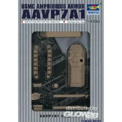 Maquette véhicule militaire : Véhicule blindé amphibie AAVP7A1 - Trumpeter