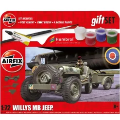 Maquette véhicule militaire : Gift Set : Willys MB Jeep - Airfix