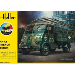 Maquette Véhicule Militaire : STARTER KIT- AHN2 - Camion Français - Heller