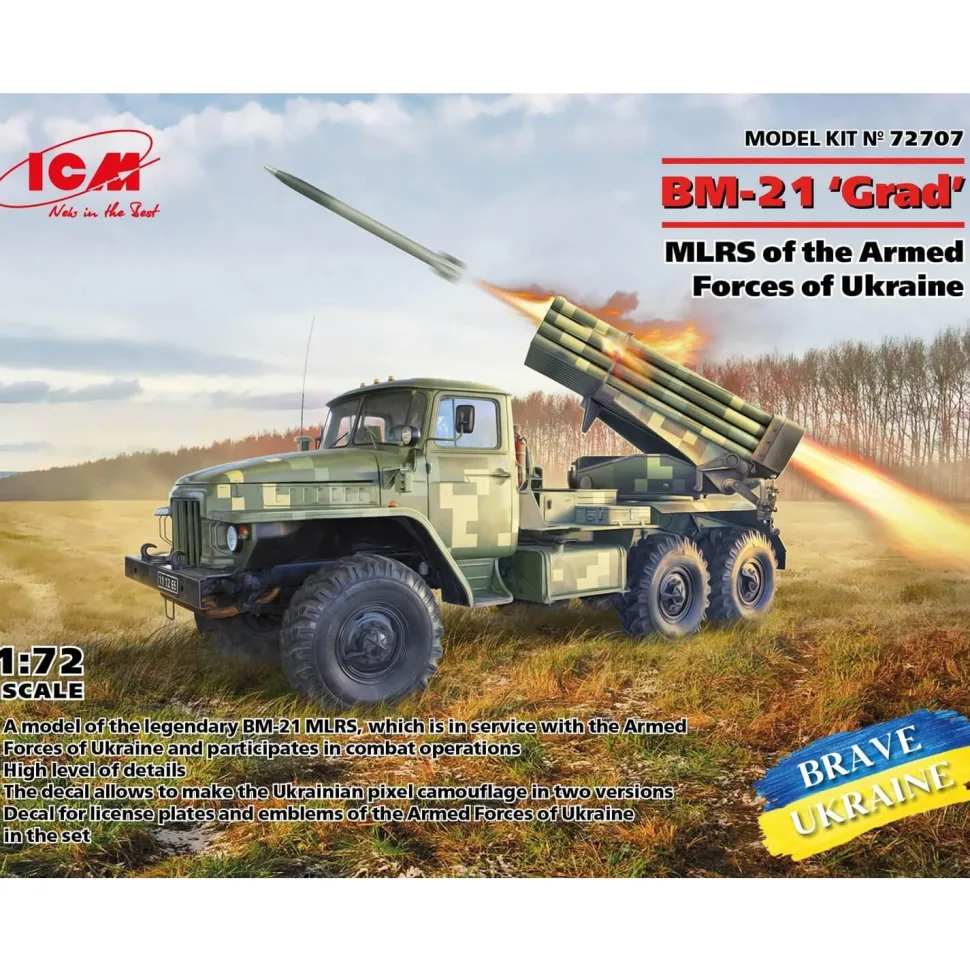 Maquette Véhicule Militaire : BM-21 Grad - ICM