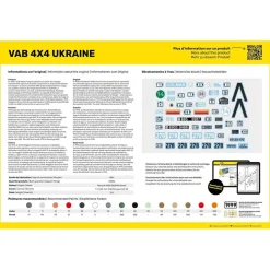 Maquette véhicule militaire : Starter kit : VAB 4x4 Ukraine - Heller