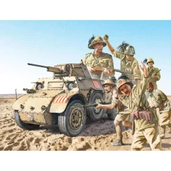 Maquette véhicule militaire et figurines : AB 41 et Infanterie Italienne - Italeri