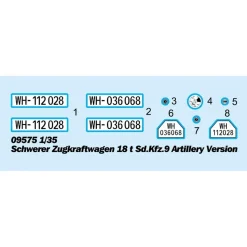 Maquette véhicule militaire : Tracteur lourd 18 t Sd.Kfz.9 en 1:35 - Trumpeter