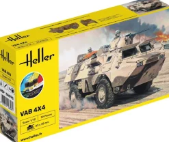 Maquette véhicule militaire : Starter kit : VAB 4x4 - Heller