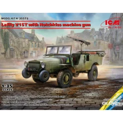 Maquette Véhicule militaire : Laffly V15T with Hotchkiss machine gun - ICM