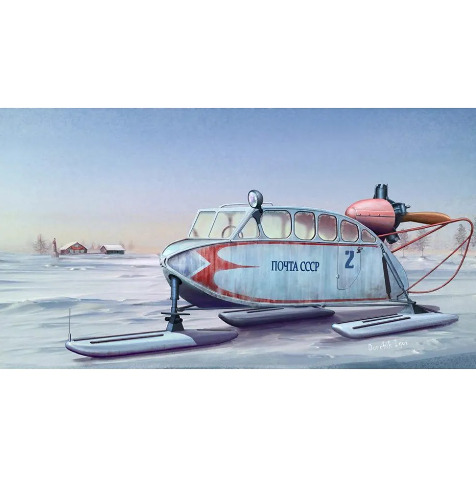 Maquette véhicule militaire : Aerosan Soviétique NKL-6 - Trumpeter
