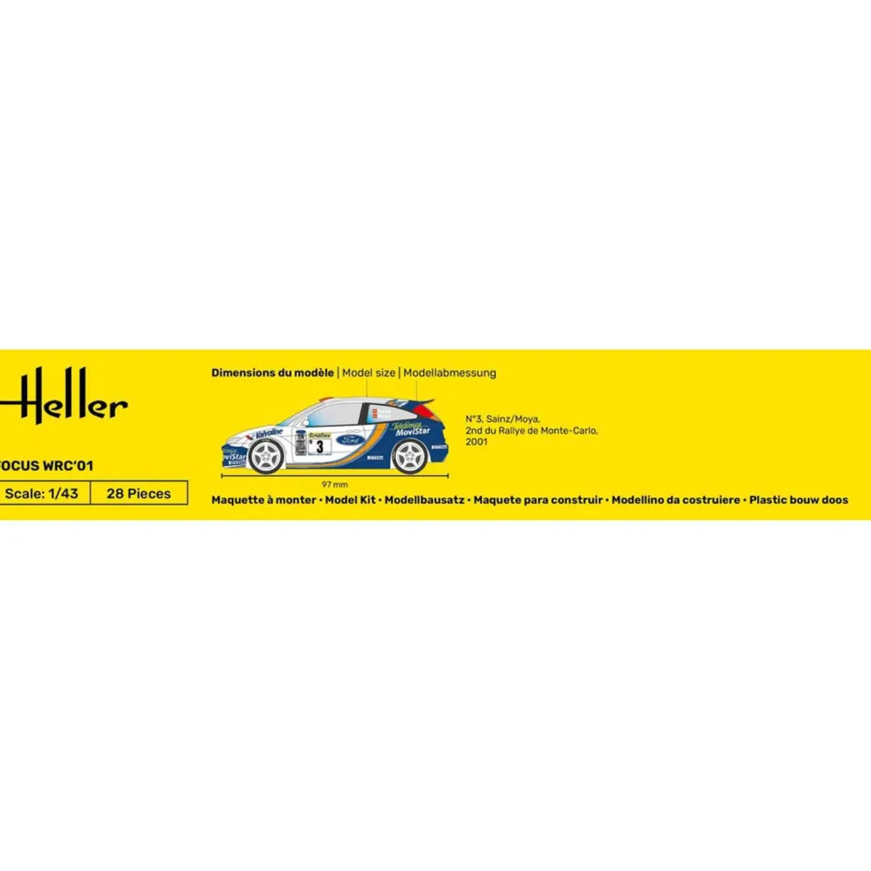 Maquette voiture : Ford Focus WCR 2001 - Heller