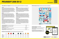 Maquette voiture : Kit complet : Peugeot 205 EV2 - Heller