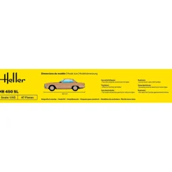 Maquette voiture : MB 450SL - Heller
