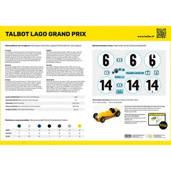 Maquette voiture : Starter Kit : Talbot Lago Grand Prix - Heller