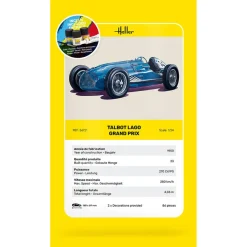 Maquette voiture : Starter Kit : Talbot Lago Grand Prix - Heller