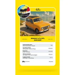 Maquette voiture : Starter kit : Renault 4 TL/GTL Sun Roof - Heller