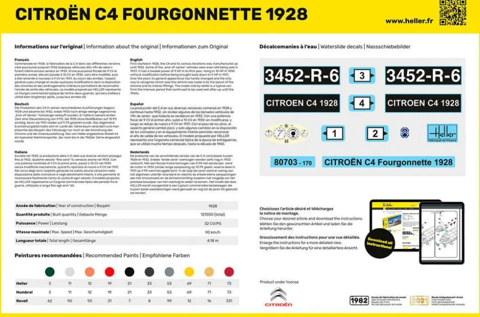 Maquette voiture : Starter Kit : Citroën B14 Normande - Heller