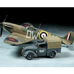 Maquettes Avion et véhicule : Supermarine Spitfire Mk.I & Light Utility Car 10HP - Tamiya