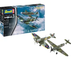 Maquettes avions : Messerschmitt Bf109G-10 et Spitfire Mk.V - Revell