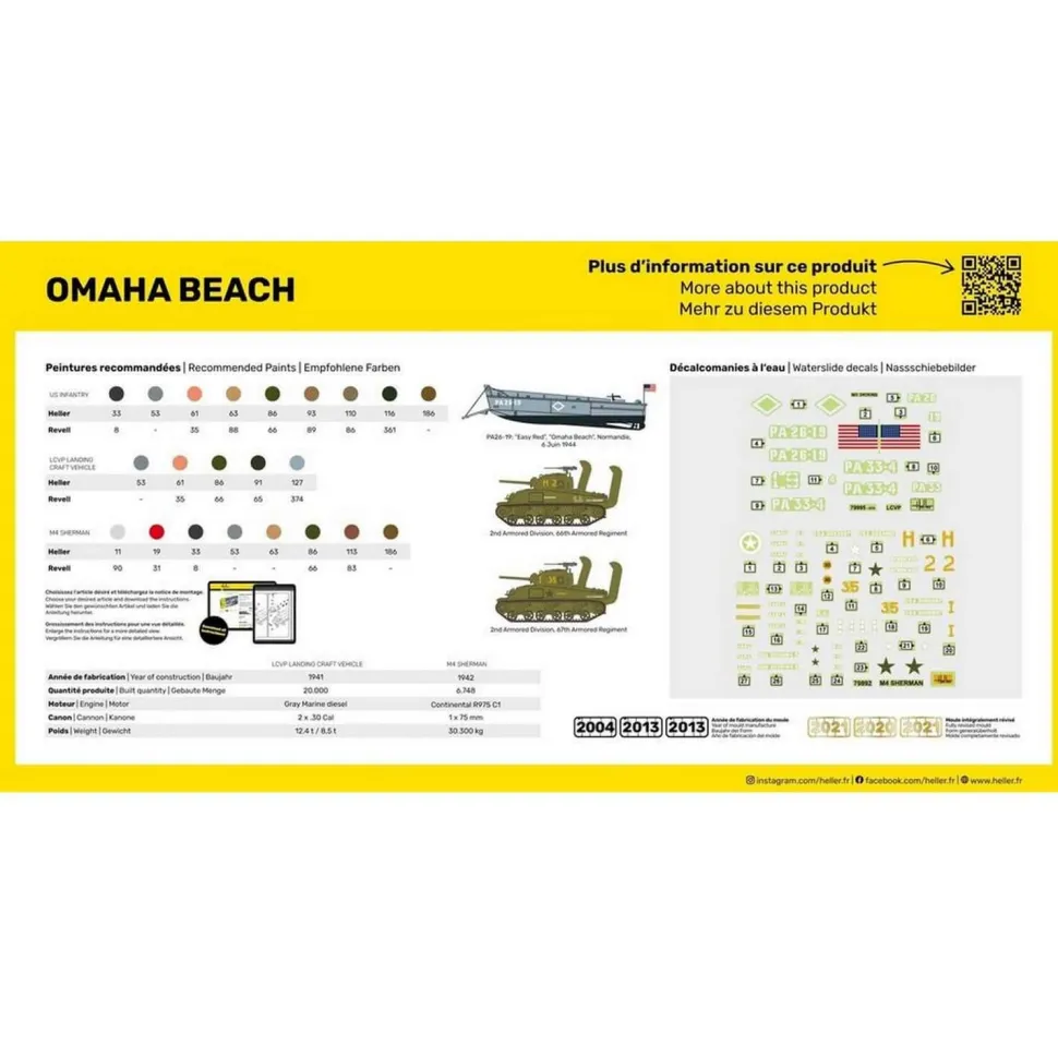 Maquettes et figurines militaires : Starter Kit - Omaha Beach - Heller