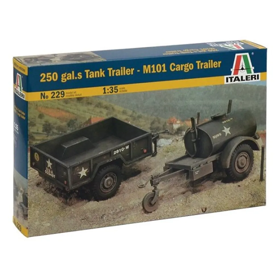 Maquettes Remorques M101 et 250 gallons - Italeri