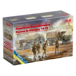 Maquettes véhicules et figurines : Forces expéditionnaires américaines en Europe, 1918 - ICM
