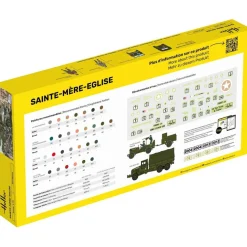 Maquettes véhicules militaires : Sainte Mère l'Eglise : GMC, JEEP et figurines - Heller