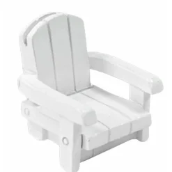 Marque-Place Chaise de plage en résine 4,5cm, Blanche - RueDeLaFete