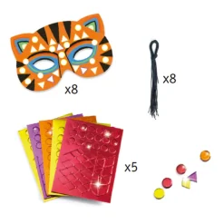 Masques mosaïque : Animaux de la jungle - Djeco